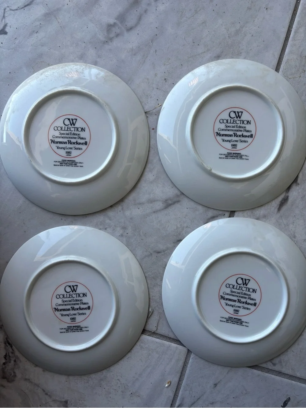 Norman Rockwell 1982 Young Love Series Collectible Plates
